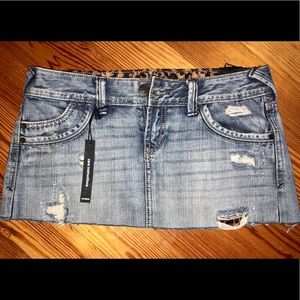 Express denim mini skirt size 2